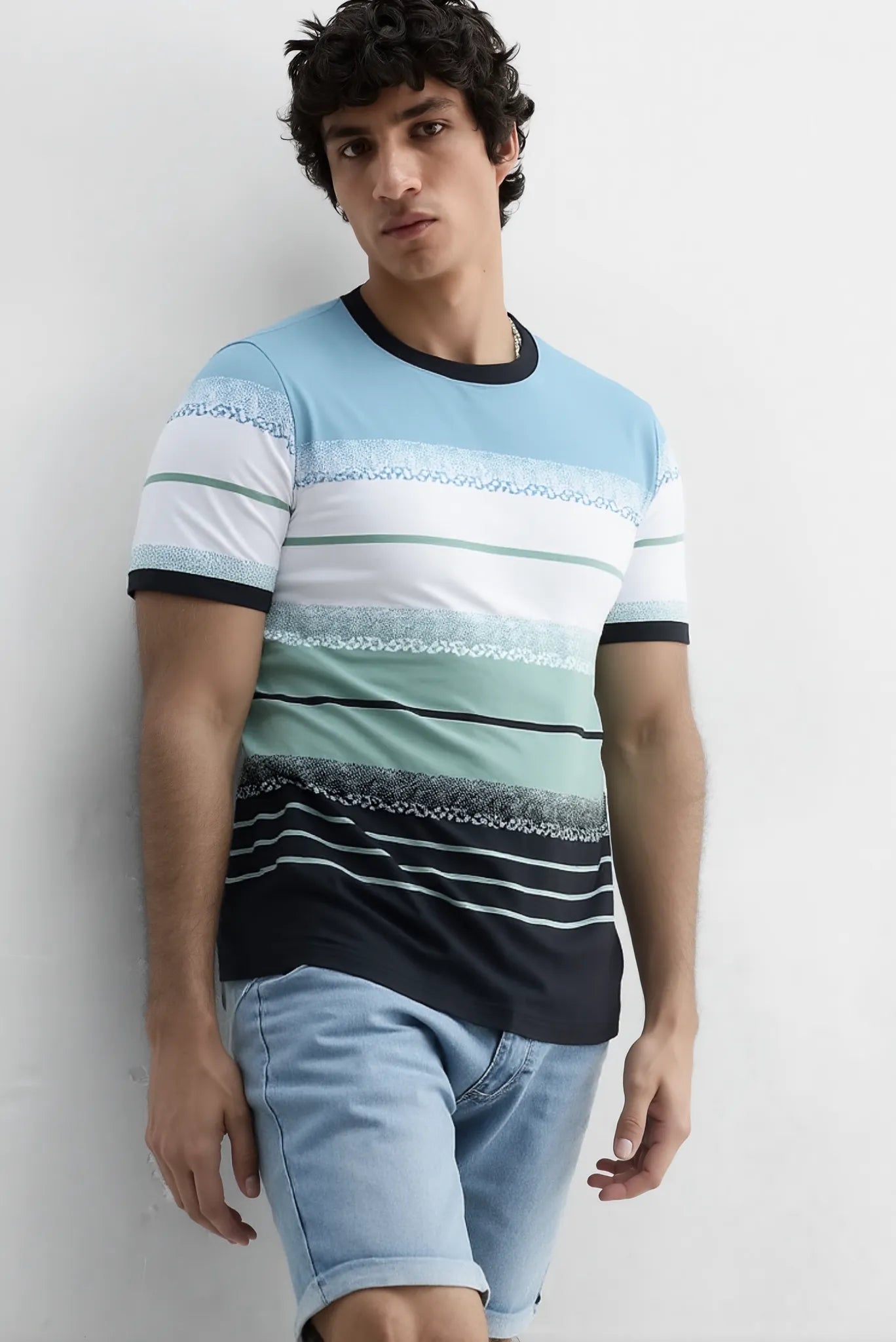 P.C Knit Stripes Crew Neck