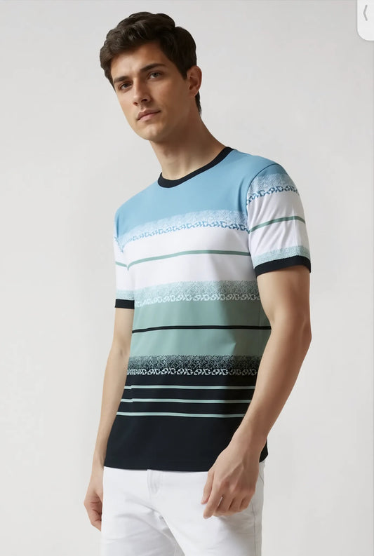 P.C Knit Stripes Crew Neck